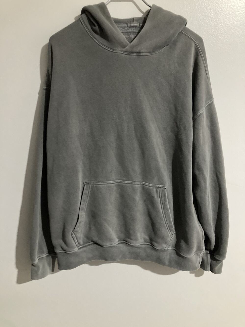 Abercrombie & Fitch Hoodie Mens M Gray Faded Fleece Oversized Soft Essential